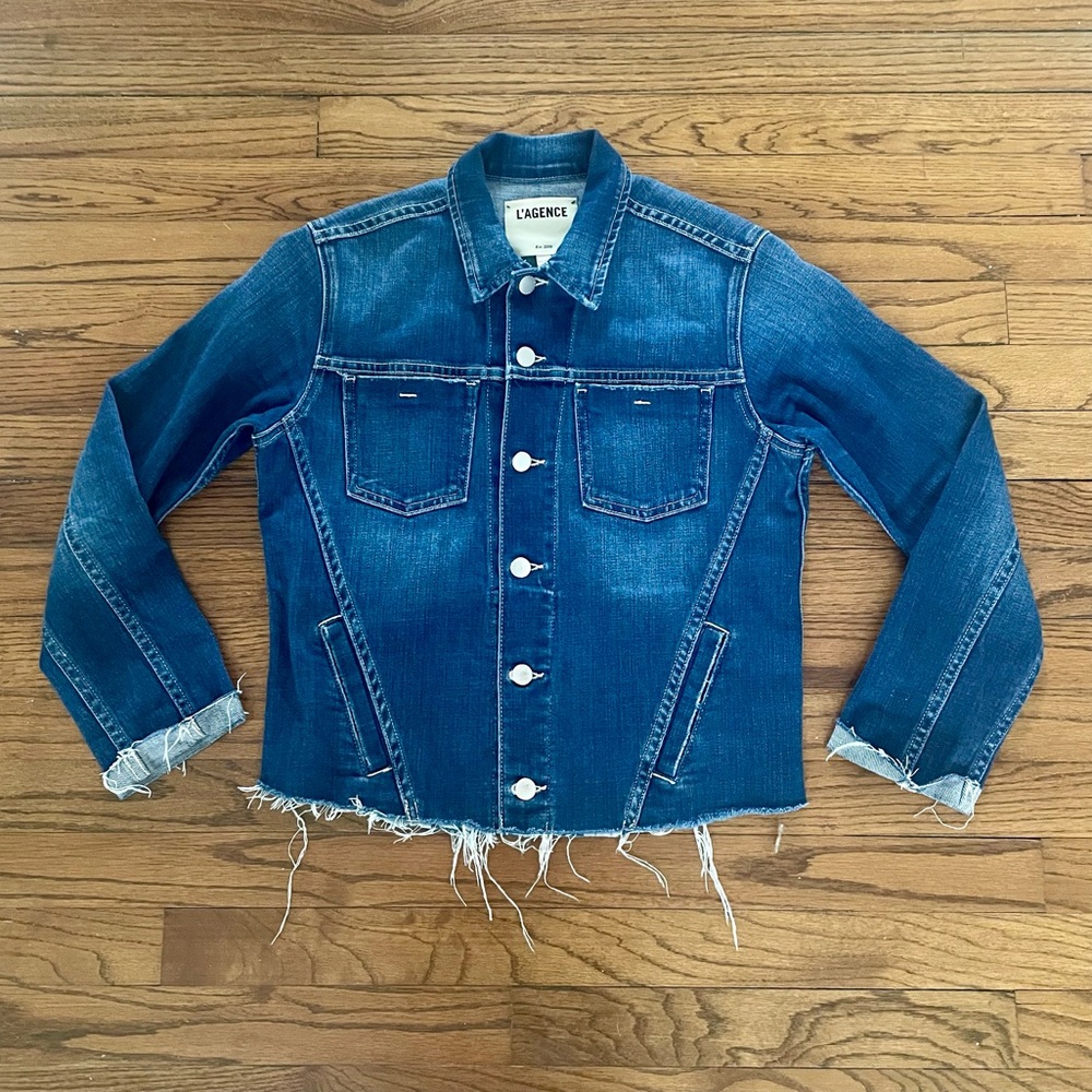 L’Agence Janelle Denim Jacket Women’s Size Medium Hawthorne Wash